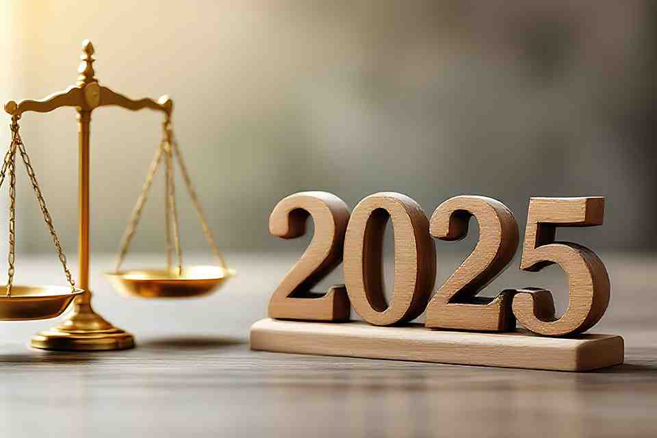 © Din Nasahrudin - stock.adobe.com Justiz-Waage und Jahreszahl 2025
